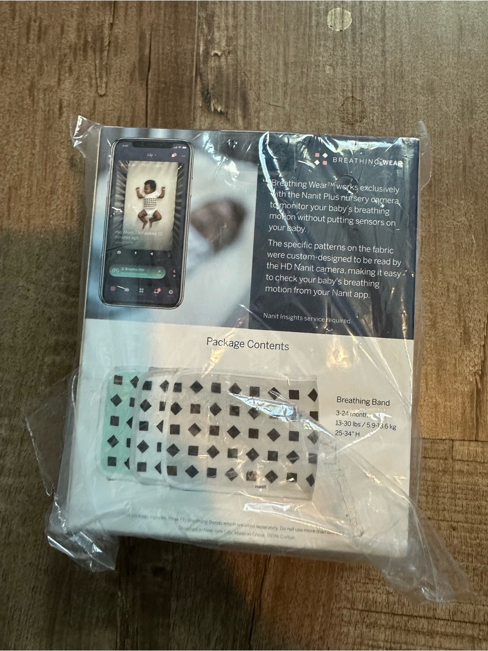 Nanit Breathing Bands - Gray/White Three-Pack (Large 3-24 months) - NWT - Picture 2 of 2